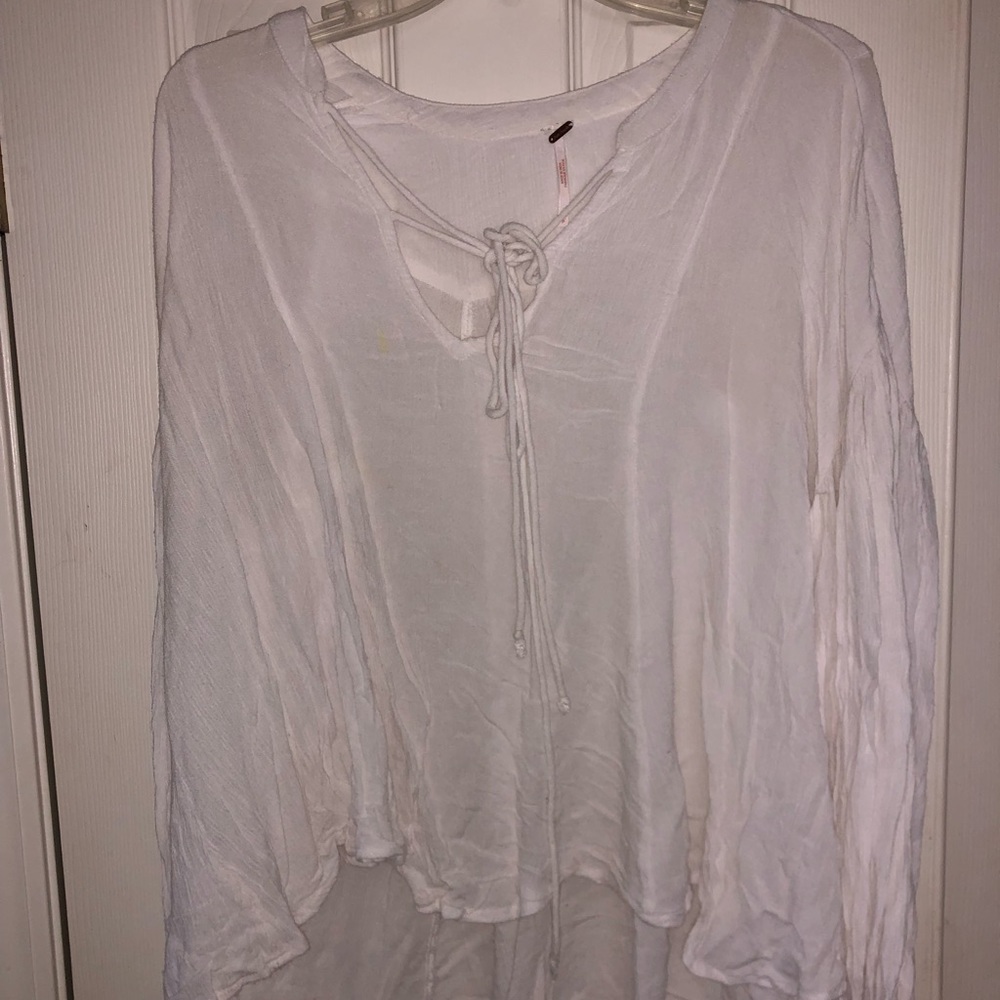 Free People White Boho Blouse